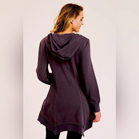 XCVI Fleece Mercantile Zip Jacket, Black - Picture 3 of 3